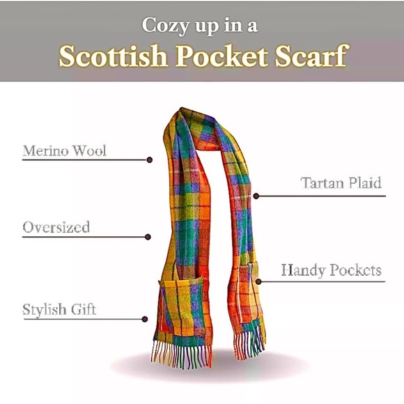 Patrick King Woollen Company Deluxe Wool Fringe Multicolor Scarf - Picture 7 of 8